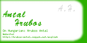 antal hrubos business card